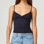 Spaghetti Strap V-Neck Crop Top image 8