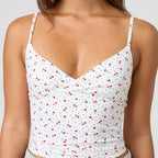 Spaghetti Strap V-Neck Crop Top image 7