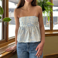 Floral Tie Backless Crop Top image 3