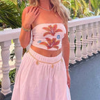 Floral Wrap Bandeau Crop Top image 6
