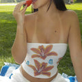 Floral Wrap Bandeau Crop Top image 1