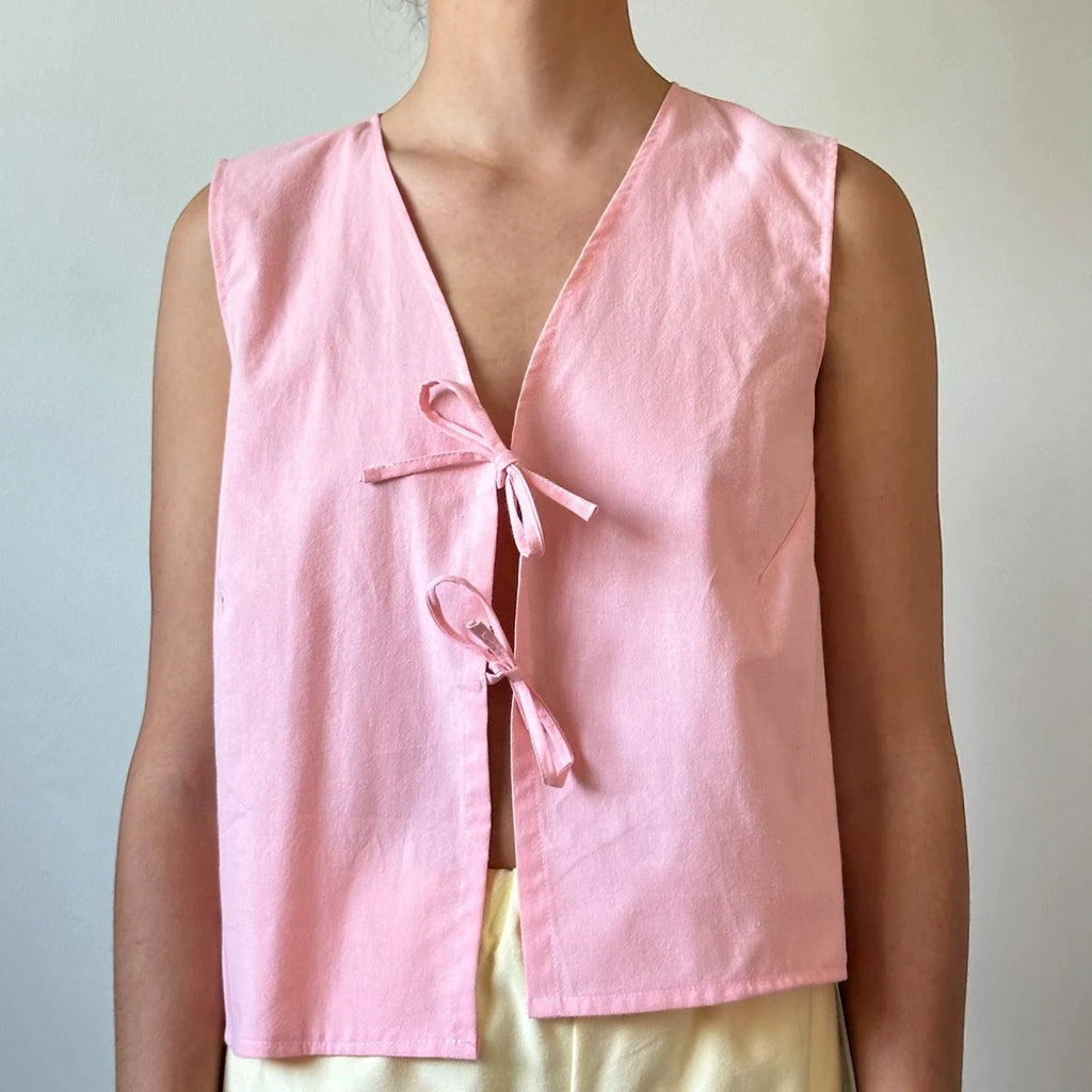 Gingham Tie Front Crop Top image 7