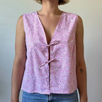 Gingham Tie Front Crop Top image 4