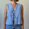 Gingham Tie Front Crop Top image 1