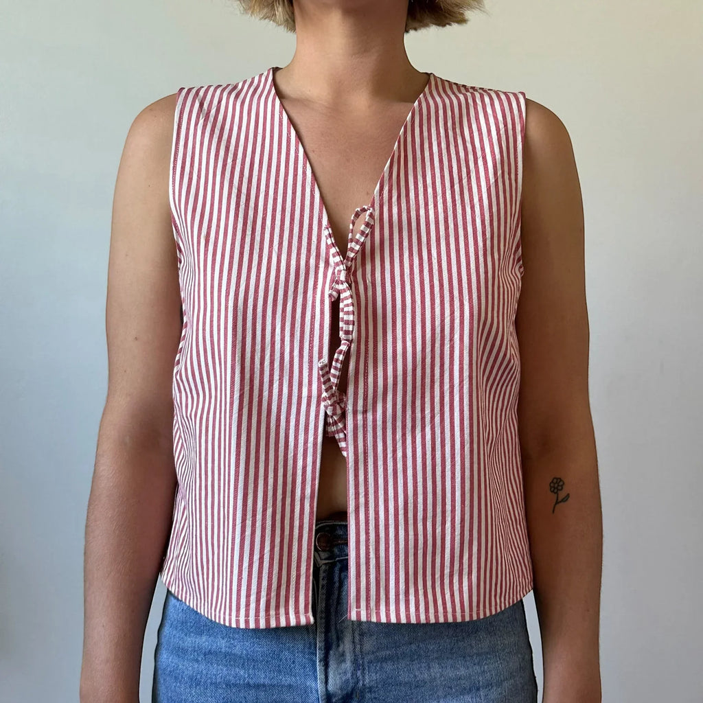 Gingham Tie Front Crop Top image 9