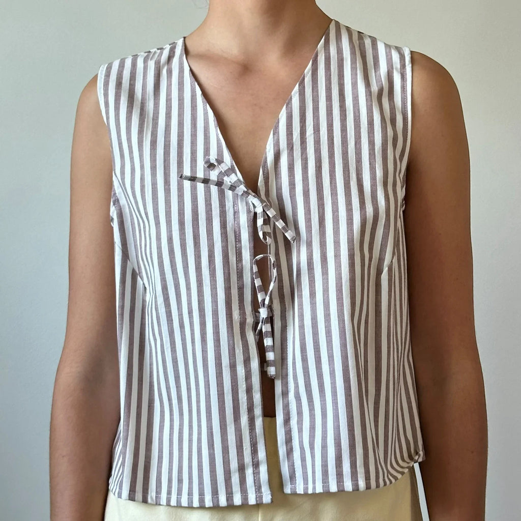 Gingham Tie Front Crop Top image 6