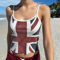Union Jack Spaghetti Crop Top image 1