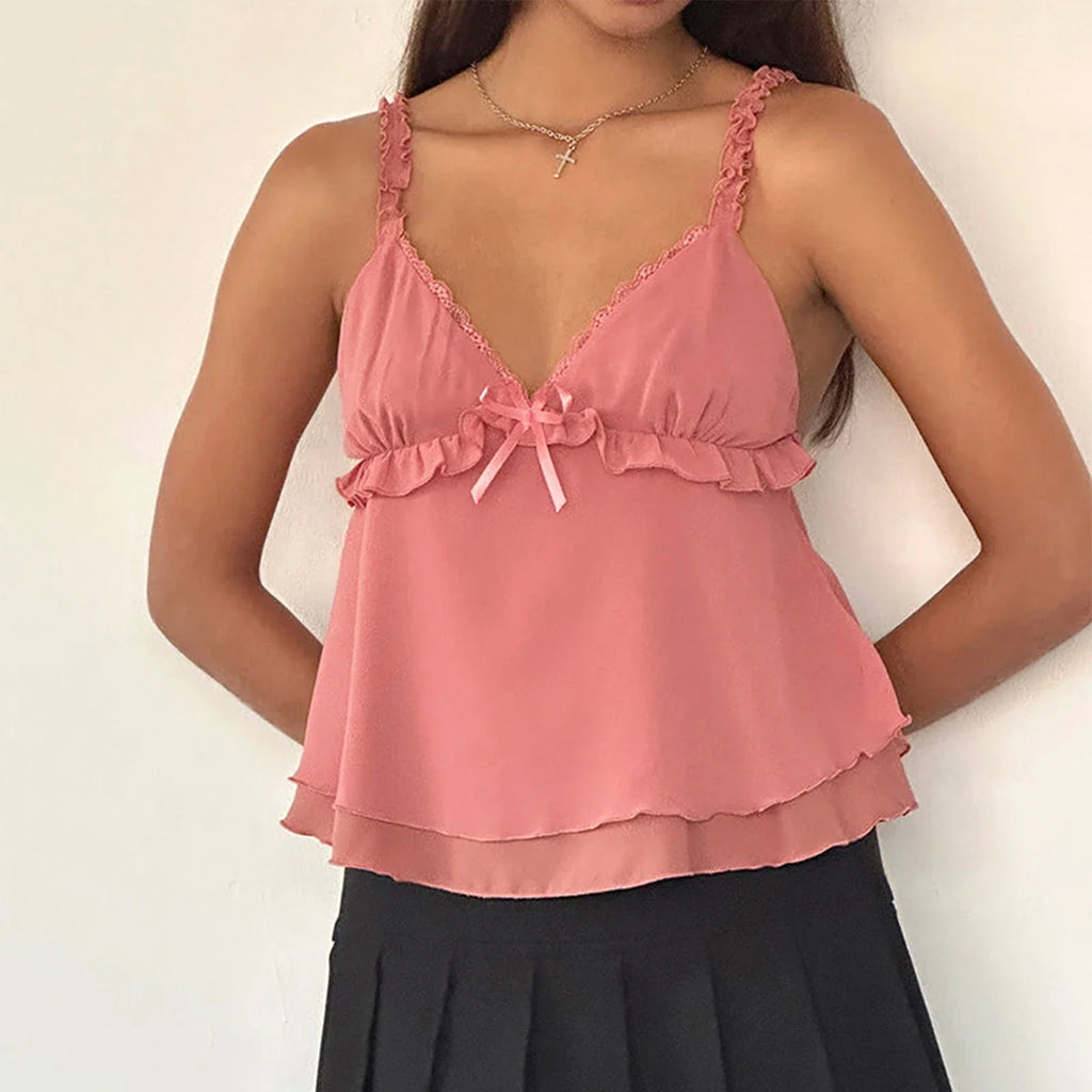 Frill Ruffle Square Crop Top image 3