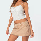 Floral Lace Spaghetti Crop Top image 5