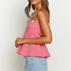 Gingham Halter Tie-Up Crop Top image 4