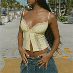Lace Patchwork Bustier Crop Top image 5