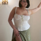 Lace Patchwork Bustier Crop Top image 5