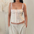 Lace Patchwork Bustier Crop Top image 3