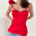 3D Floral Tassel Crop Top image 8