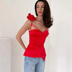 3D Floral Tassel Crop Top image 2
