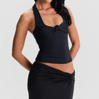 Knot Front Halter Crop Top image 3