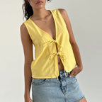 Double Tie Closure Crop Top image 3