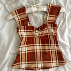 Plaid Stripes Square Crop Top image 6