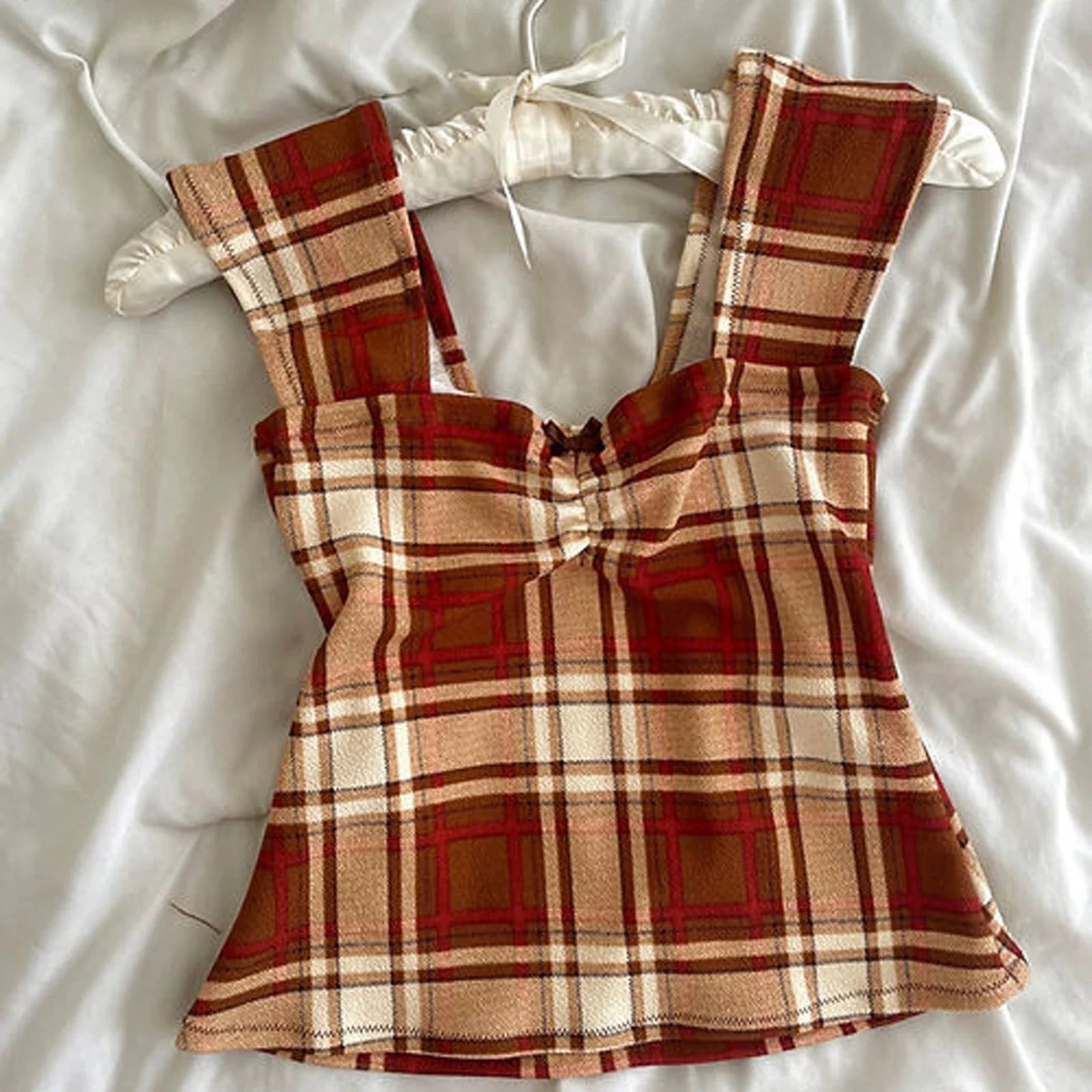 Plaid Stripes Square Crop Top image 6