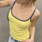 Contrast Trim Scoop Crop Top image 1