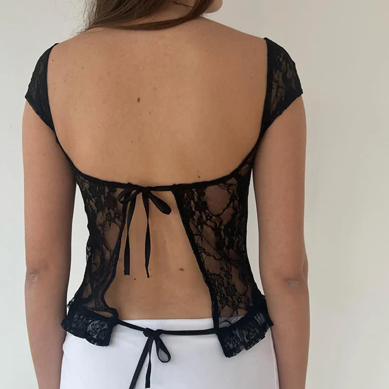 Leopand Mesh Slash Neck Crop Top image 3