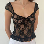Leopand Mesh Slash Neck Crop Top image 2