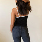 Spaghetti Lace V-Neck Crop Top image 5