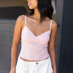 Spaghetti Lace V-Neck Crop Top image 6
