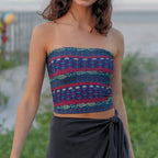 Floral Strapless Bandeau Crop Top image 7