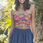 Floral Strapless Bandeau Crop Top image 9
