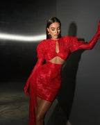 Lace Bodycon Mini Party Dress image 1