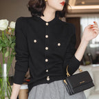Short Slim Single Breasted Knit Cardigan image 2