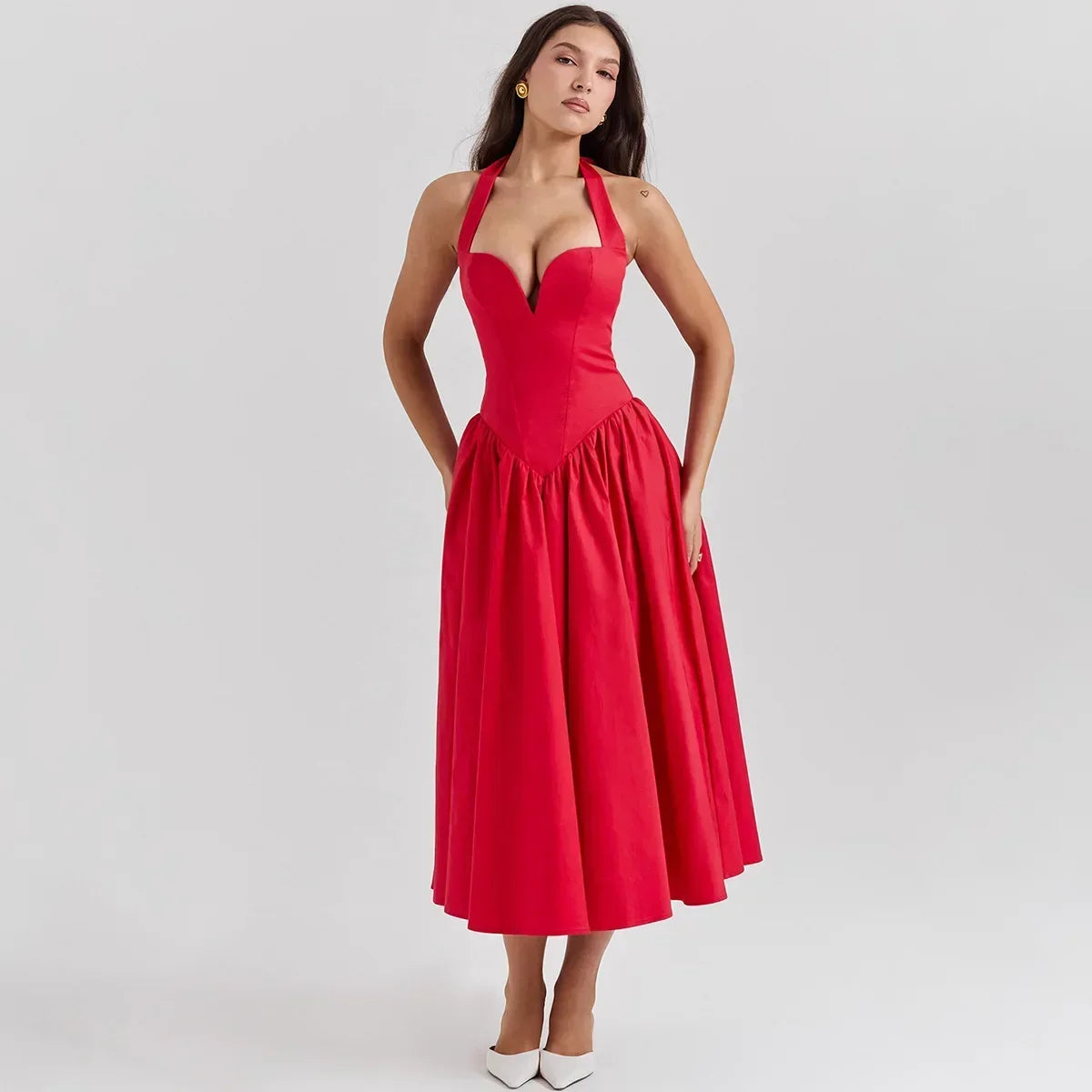 Elegant Fit and Flare Casual Sexy Party Dress image 1