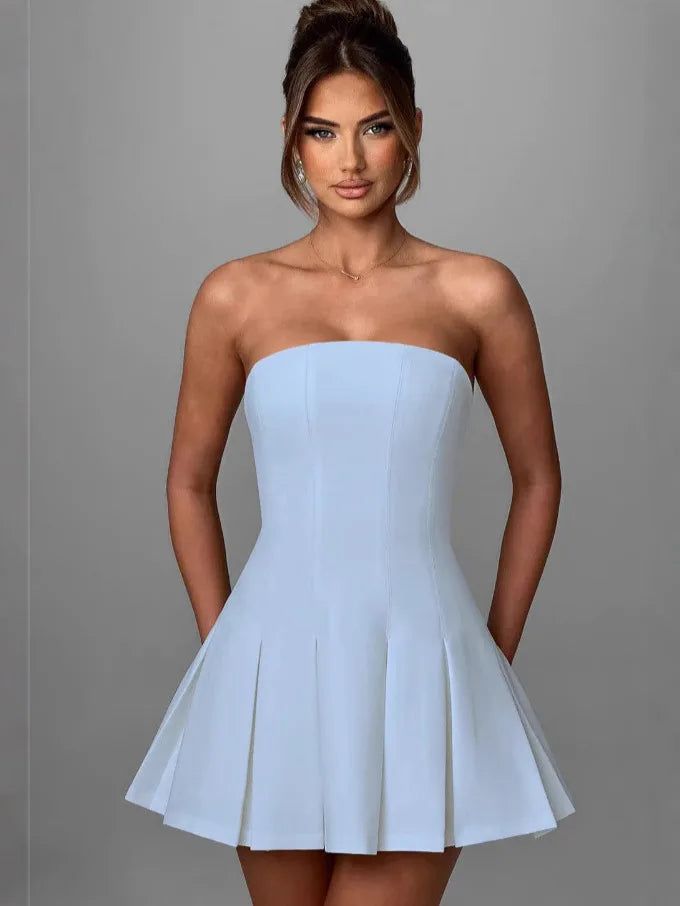 Bow Backless Strapless Party Dress image 12