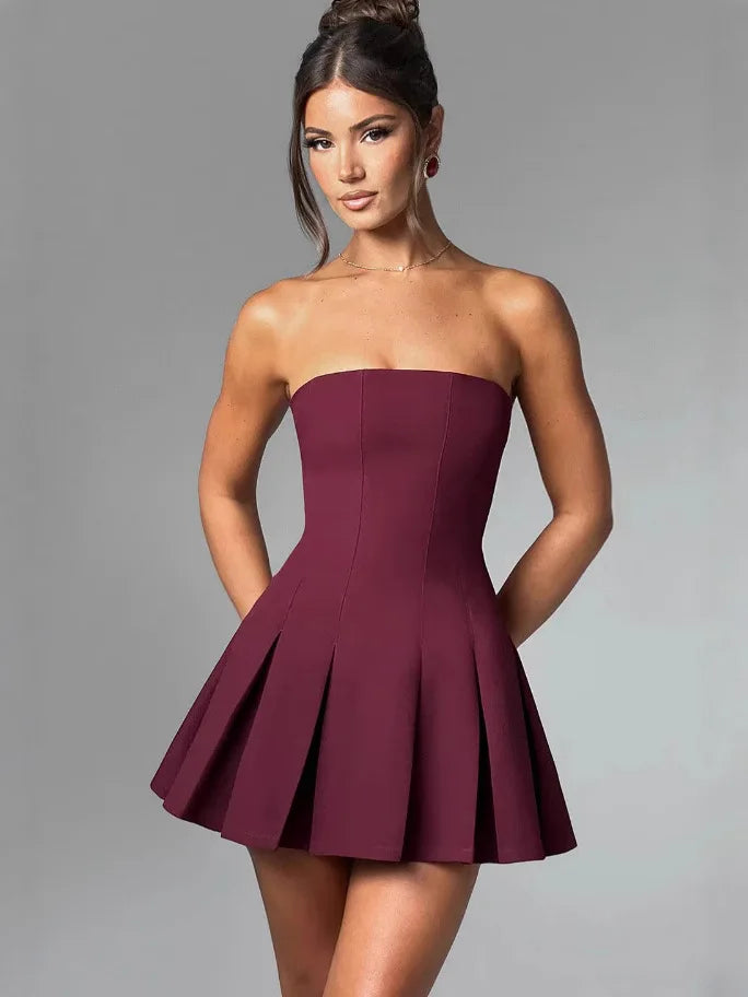 Bow Backless Strapless Party Dress image 14