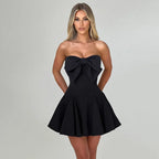 Bow Backless Strapless Party Dress image 4