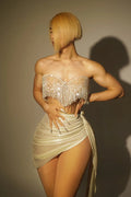 Beaded Tassel See-Through Party Dress image 1
