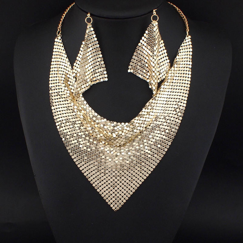 Leopard Print Sequin Triangle Scarf NeckLace image 6