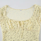 Vintage Floral Mesh Sexy Blouse image 5