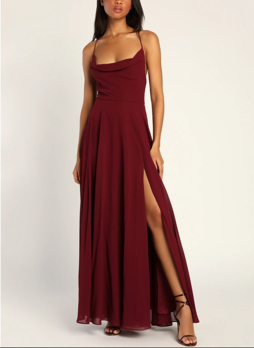 Sexy Halter Backless Maxi Formal Dress image 16