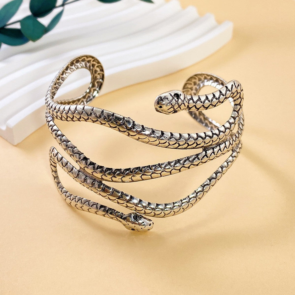 Punk Metal Snake Wrap Bracelet image 3