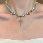 Vintage Boho Beaded Layered NeckLace image 5