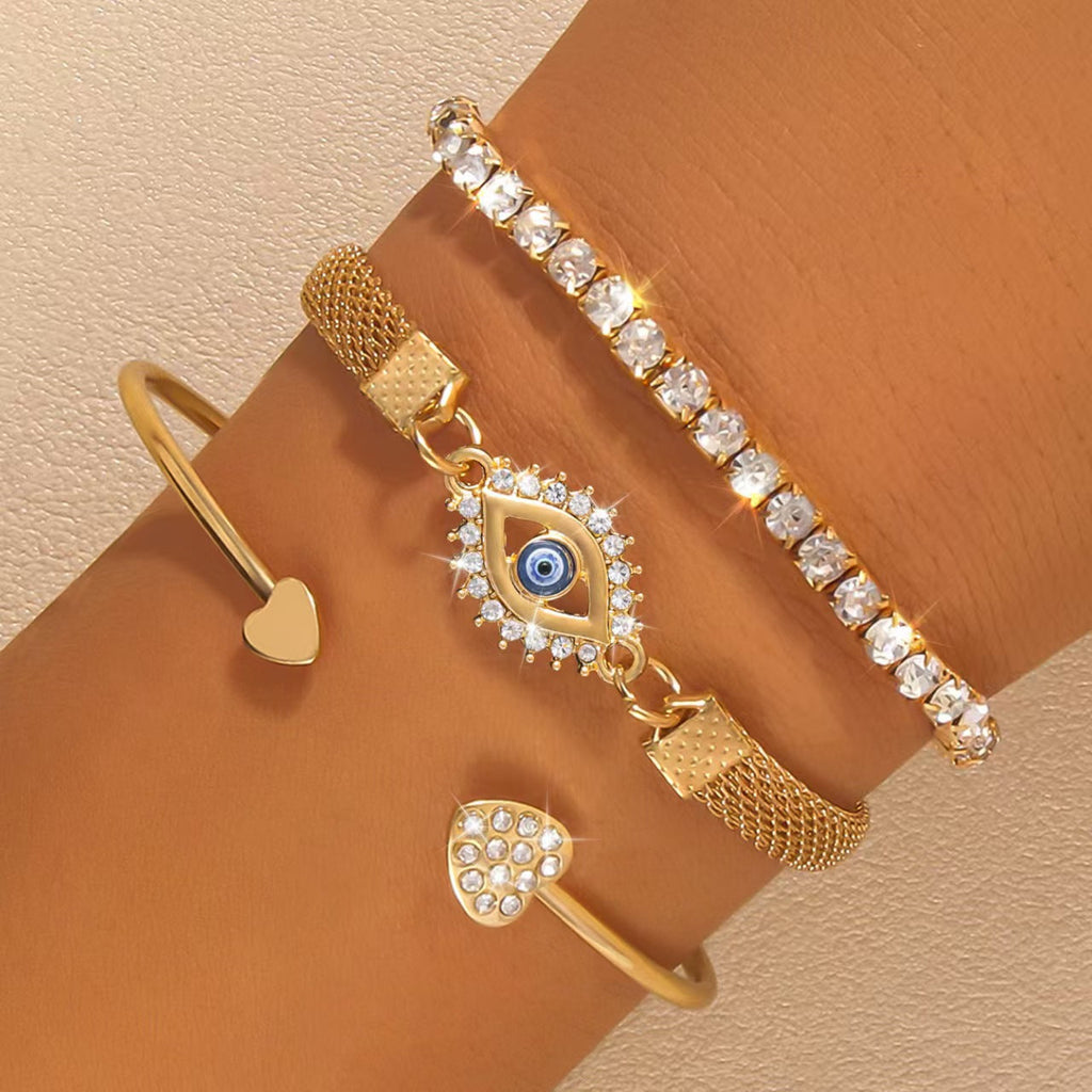 Rhinestone Heart Alloy Luxury Bracelet image 4