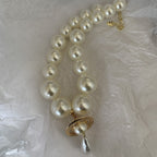 Big Pearl Drop Pendant Vintage Baroque NeckLace image 5