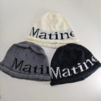 Stylish Letter Warm Slouchy Knitted Hat image 7