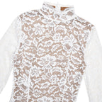 Round Neck Lace Long Sleeve Mermaid Midi Dress image 7