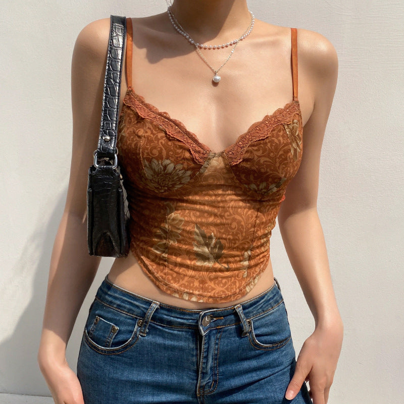 Vintage Lace Maple Print Cami Top image 2
