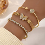 Rhinestone Heart Alloy Luxury Bracelet image 3