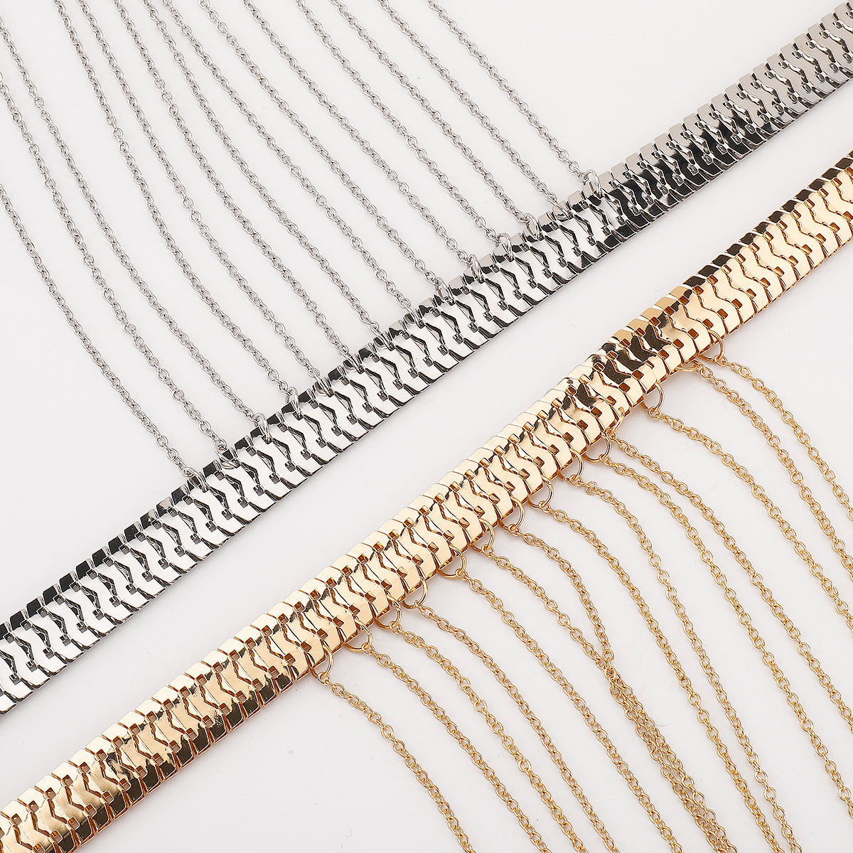 Sexy Multi Layer Metal Tassel Halter Body Chain image 8