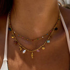 Ocean Style Titanium Steel Double Layer NeckLace image 2